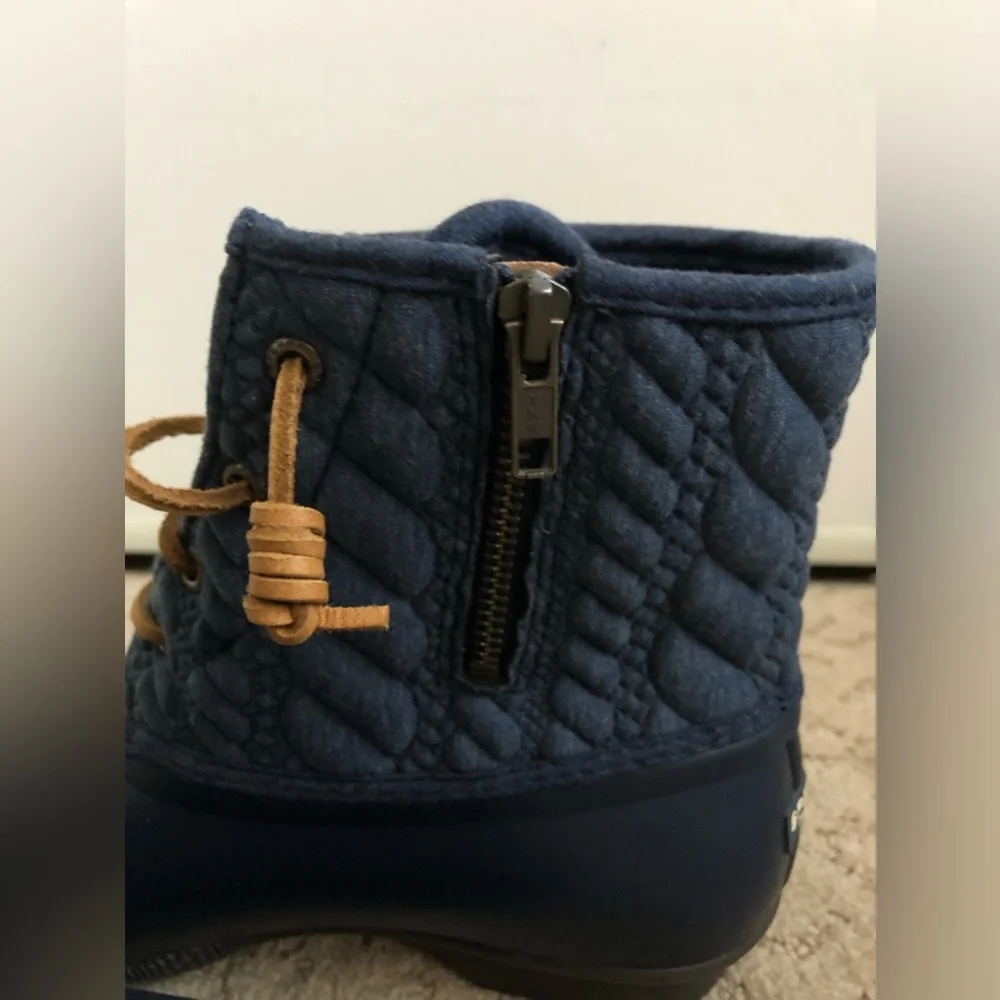 Sperry Saltwater Rope Embossed Duck Boots Size 9 - Picture 8 of 11